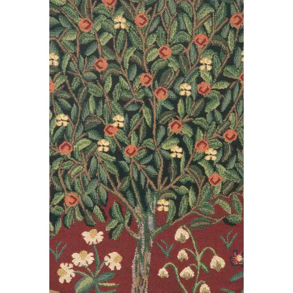 The Cluny Tree Belgian Tapestry - 34 in. x 44 in. Cotton/Viscose/Polyester by Charlotte Home Furnishings | Close Up 2