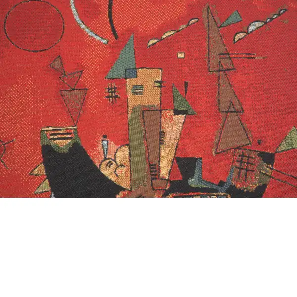 Kandinsky's Mit Und Gegen Belgian Cushion Cover - 18 in. x 18 in. Cotton/Viscose/Polyester by Kandinsky | Close Up 3