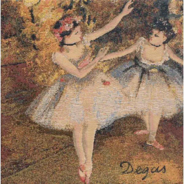 Degas Deux Dansiuses Small Belgian Cushion Cover | Close Up 1