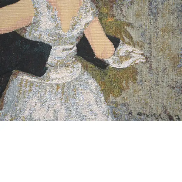 Degas Danse A La Ville Large Belgian Cushion Cover - 18 in. x 18 in. Cotton/viscose/goldthreadembellishments by Degas | Close Up 4