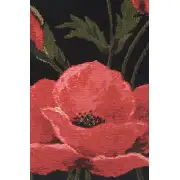 Poppies Large Belgian Cushion Cover - 18 in. x 18 in. Cotton/Viscose/Polyester by Charlotte Home Furnishings | Close Up 2