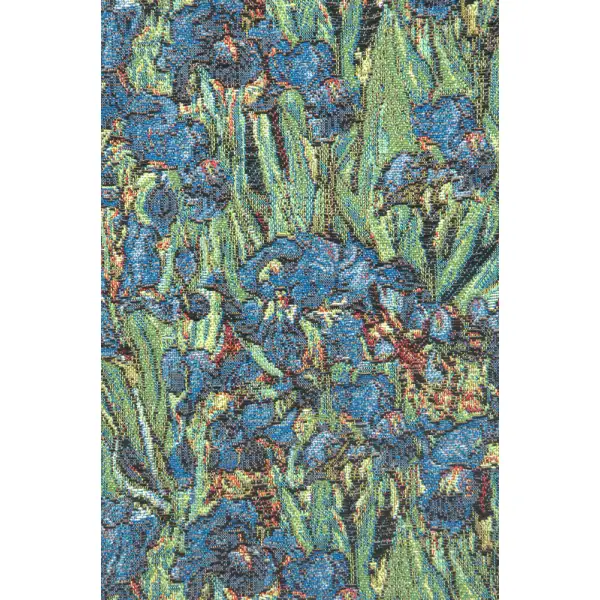 Iris By Van Gogh Large Belgian Cushion Cover - 18 in. x 18 in. Cotton/Viscose/Polyester by Vincent Van Gogh | Close Up 2
