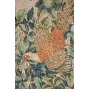 C Charlotte Home Furnishings Inc A Pheasant in A Forest Small French Tapestry Cushion - 14 in. x 14 in. Cotton by William Morris | Close Up 2