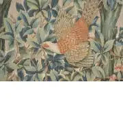 C Charlotte Home Furnishings Inc A Pheasant in A Forest Large French Tapestry Cushion - 19 in. x 19 in. Cotton by William Morris | Close Up 2