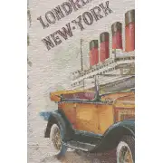 Londres New York Beige Belgian Tapestry Wall Hanging | Close Up 1