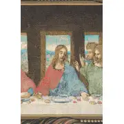 The Last Supper Italian With Border Italian Tapestry - 56 in. x 25 in. Cotton/Viscose/Polyester by Leonardo da Vinci | Close Up 1