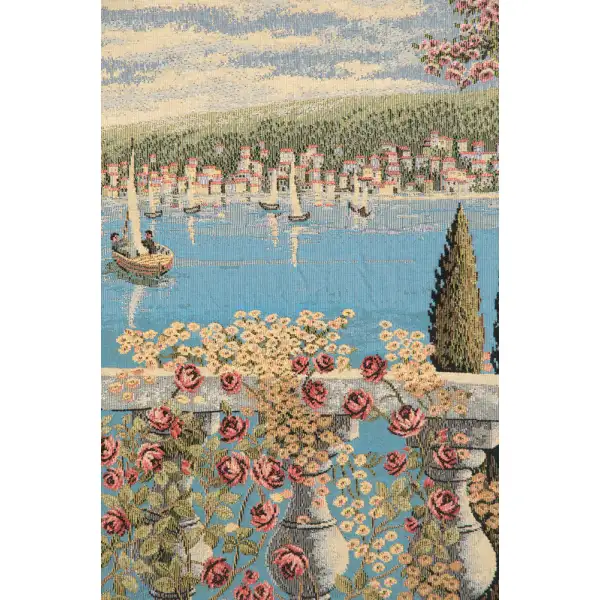 Giardino Sul Lago Italian Tapestry - 53 in. x 34 in. ACotton/viscose by Alberto Passini | Close Up 1