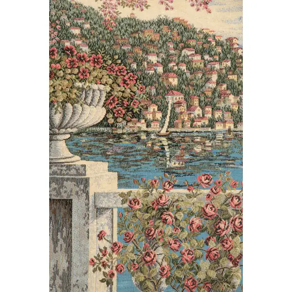 Giardino Sul Lago Italian Tapestry - 53 in. x 34 in. ACotton/viscose by Alberto Passini | Close Up 2