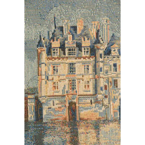 Chenonceau Castle Small Belgian Tapestry Wall Hanging | Close Up 1