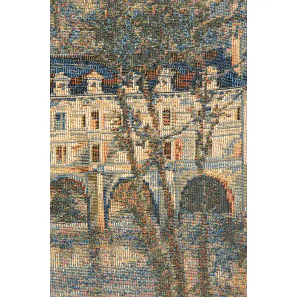 Chenonceau Castle Small Belgian Tapestry Wall Hanging | Close Up 2