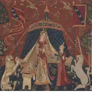 A Mon Seul Desir Dark Belgian Sofa Pillow Cover | Close Up 1