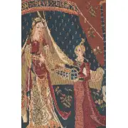 A Mon Seul Desir Dark Belgian Sofa Pillow Cover | Close Up 2