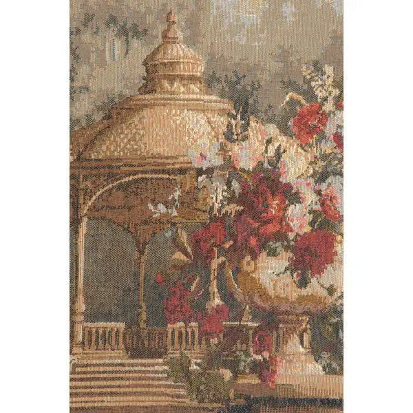 Bouquet Jardin Gazebo French Wall Tapestry - 41 in. x 57 in. Cotton/Viscose/Polyester by Redoute | Close Up 2