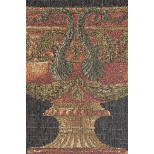 Urn on Pillar Black Small Belgian Tapestry | Close Up 1