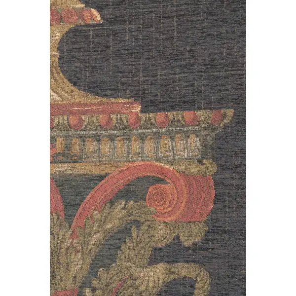 Urn on Pillar Black Large Belgian Tapestry | Close Up 1