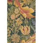 Acanthe Green Medium French Wall Tapestry - 28 in. x 58 in. Wool/Cotton by William Morris | Close Up 1