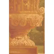 Urn with Columns Brown Belgian Tapestry | Close Up 1