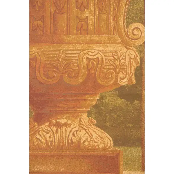 Urn with Columns Brown Belgian Tapestry | Close Up 1