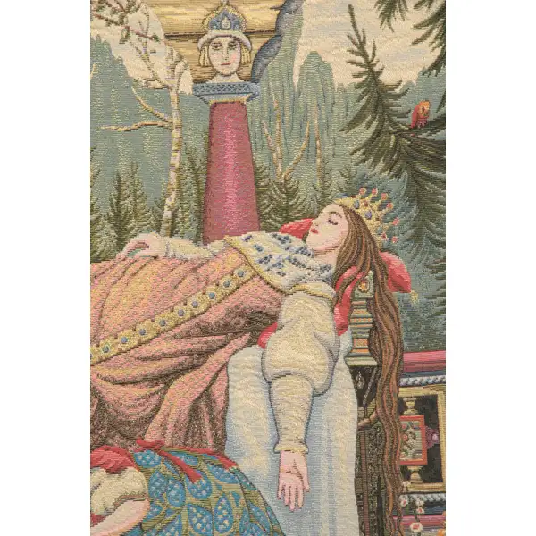 Sleeping Beauty Italian Horizontal Italian Tapestry - 48 in. x 26 in. Cotton/Viscose/Polyester by Victor Vasnetsov | Close Up 2