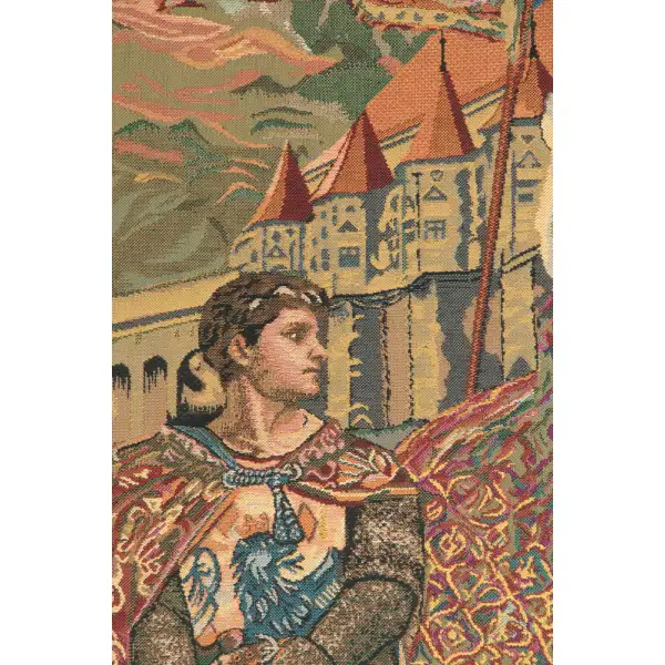 Sir Lancelot And Guinevere Belgian Tapestry - 45 in. x 53 in. Cotton/Viscose/Polyester by Charlotte Home Furnishings | Close Up 2