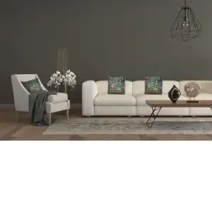 Jungle And Two Birds Tapestry Cushion Cover - 19 in. x 19 in. Cotton by Anne Leurent's