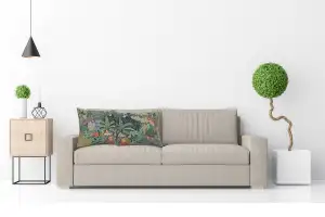 Jungle and Three Birds French Couch Cushion