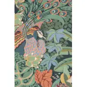 Jungle And Four Birds French Wall Tapestry - 30 in. x 20 in. Cotton/Viscose/Polyester by Anne Leurent | Close Up 1