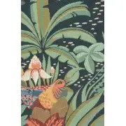 Jungle And Four Birds French Wall Tapestry - 30 in. x 20 in. Cotton/Viscose/Polyester by Anne Leurent | Close Up 2