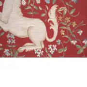 Licorne Fleuri Red Cushion | Close Up 4