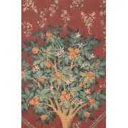 Orange Tree II Large French Table Mat - 70 in. x 14 in. Cotton/Viscose/Polyester by Charlotte Home Furnishings | Close Up 1