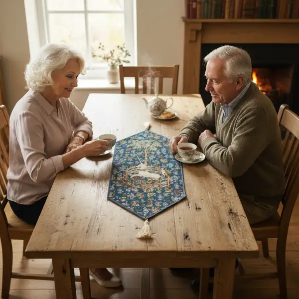 Licorne Captive Bleu Small Decorative Table Mat | Life Style 2