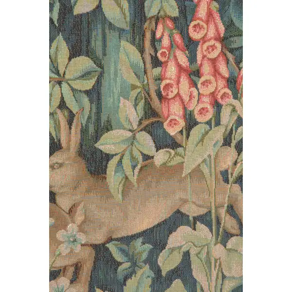 Hare And Pheasant French Wall Tapestry - 34 in. x 20 in. Cotton/Viscose/Polyester by William Morris | Close Up 2