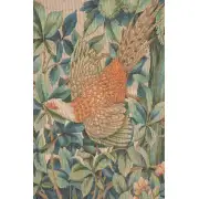 Pheasant And Doe French Wall Tapestry - 32 in. x 18 in. Cotton/Viscose/Polyester by William Morris | Close Up 1