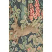 Rabbit Pheasant And Doe French Wall Tapestry - 51 in. x 19 in. Cotton/Viscose/Polyester by William Morris | Close Up 1