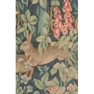 Rabbit Pheasant And Doe French Wall Tapestry - 51 in. x 19 in. Cotton/Viscose/Polyester by William Morris