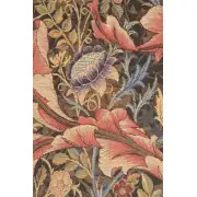 Acanthe Brown Medium French Wall Tapestry - 28 in. x 58 in. Wool/Cotton by William Morris | Close Up 1