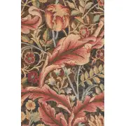 Acanthe Brown Large French Wall Tapestry - 29 in. x 70 in. Wool/Cotton by William Morris | Close Up 2