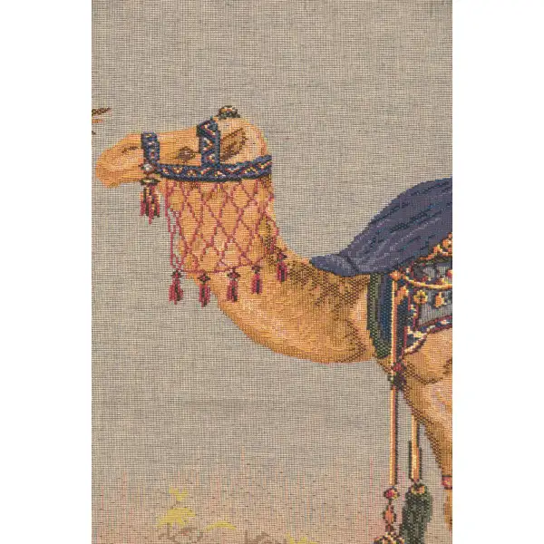 The Camel Large With Border French Wall Tapestry - 62 in. x 48 in. Cotton/Viscose/Polyester by Charlotte Home Furnishings | Close Up 1