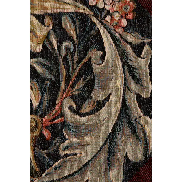 William Morris Red Small Decorative Table Mat | Close Up 3