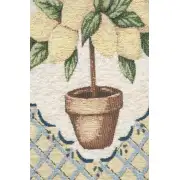 Lemon Delight Chenille Wall Tapestry Bell Pull | Close Up 2