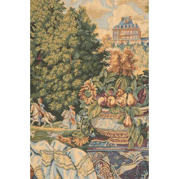 Versailles Castle Italian Tapestry - 26 in. x 32 in. cotton/viscose/Polyester by Charles le Brun. | Close Up 1