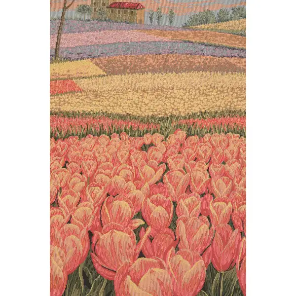 Tulipani Italian Tapestry - 35 in. x 25 in. Cotton/Polyester/Viscose by Alberto Passini | Close Up 1