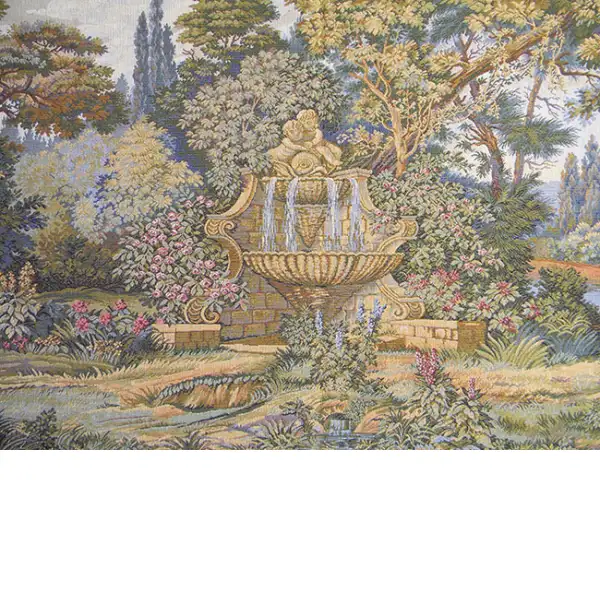 Fountain Italian Tapestry - 59 in. x 22 in. Cotton/Viscose/Polyester by Francois Boucher | Close Up 1