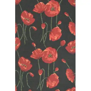 Little Poppys Belgian Cushion Cover - 16 in. x 16 in. Cotton/Viscose/Polyester by Charlotte Home Furnishings Inc