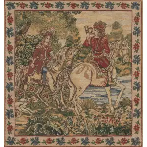 The Noble Hunt Belgian Cushion Cover - 16 in. x 16 in. Cotton/Viscose/Polyester by Charlotte Home Furnishings Inc