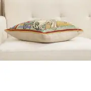 Chevaliers De St. Gregoire I Belgian Cushion Cover - 16 in. x 16 in. Cotton/Viscose/Polyester by Charlotte Home Furnishings Inc | Close Up 3