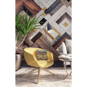 C Charlotte Home Furnishings Inc Le Crau Peach Trees European Cushion Cover | Decorative Cushion Case with Cotton Polyester & Viscose | 16x16 Inch Cushion Cover for Living Room by Vincent Van Gogh