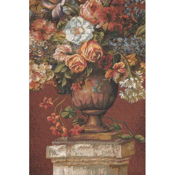 Bouquet Exemplar Red French Wall Tapestry | Close Up 1