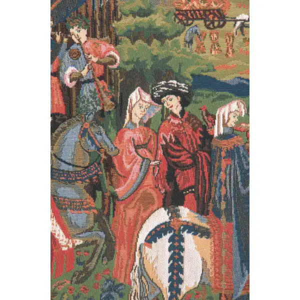 Duke Of Berry I Belgian Tapestry Wall Hanging - 35 in. x 25 in. CottonWool by Charlotte Home Furnishings | Close Up 1