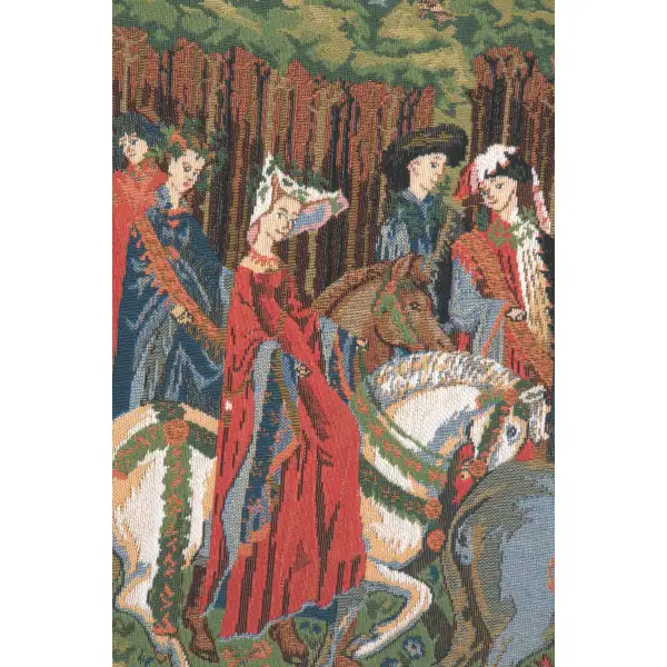 Duke Of Berry I Belgian Tapestry Wall Hanging - 35 in. x 25 in. CottonWool by Charlotte Home Furnishings | Close Up 2